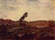 Theodore Rousseau Barbizon landscape, oil painting